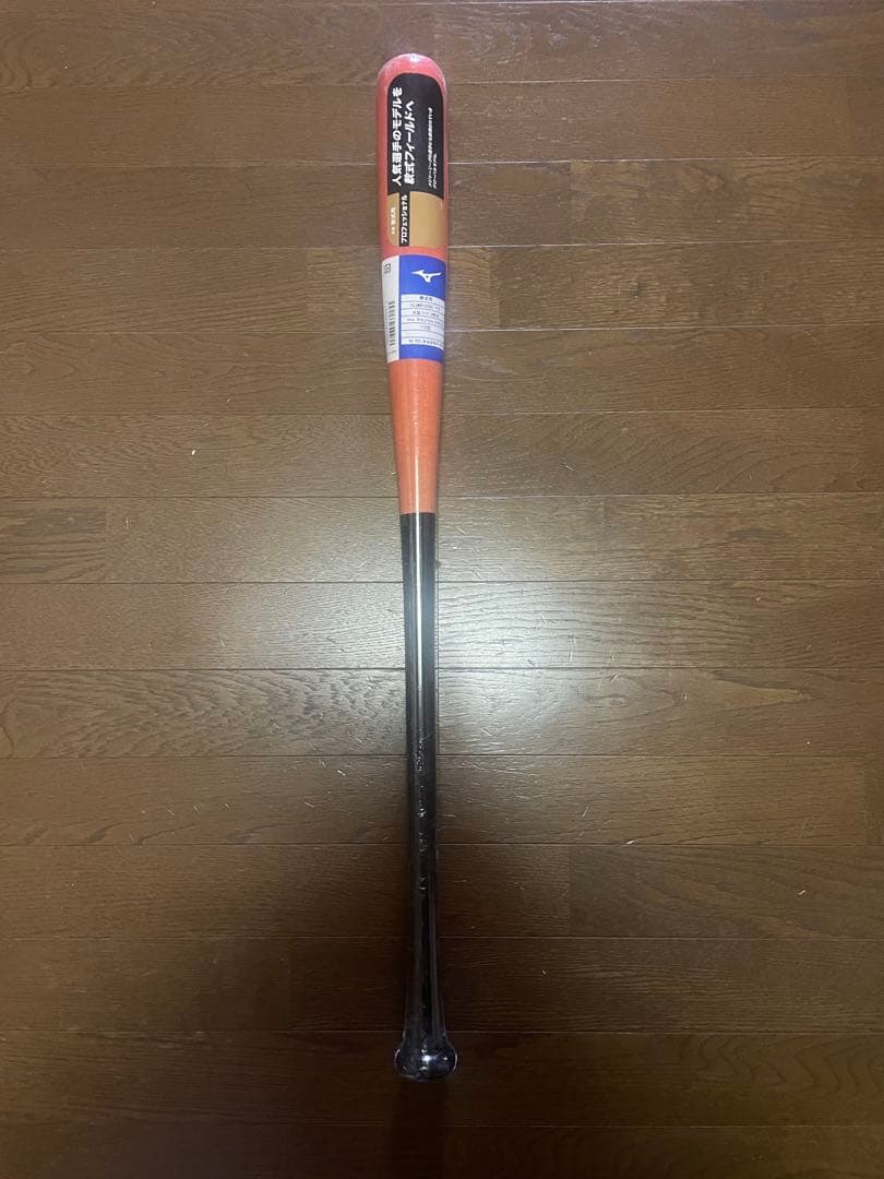 ミズノ　展示会限定　軟式木製バット　アメレッド×ブラック　84cm780g