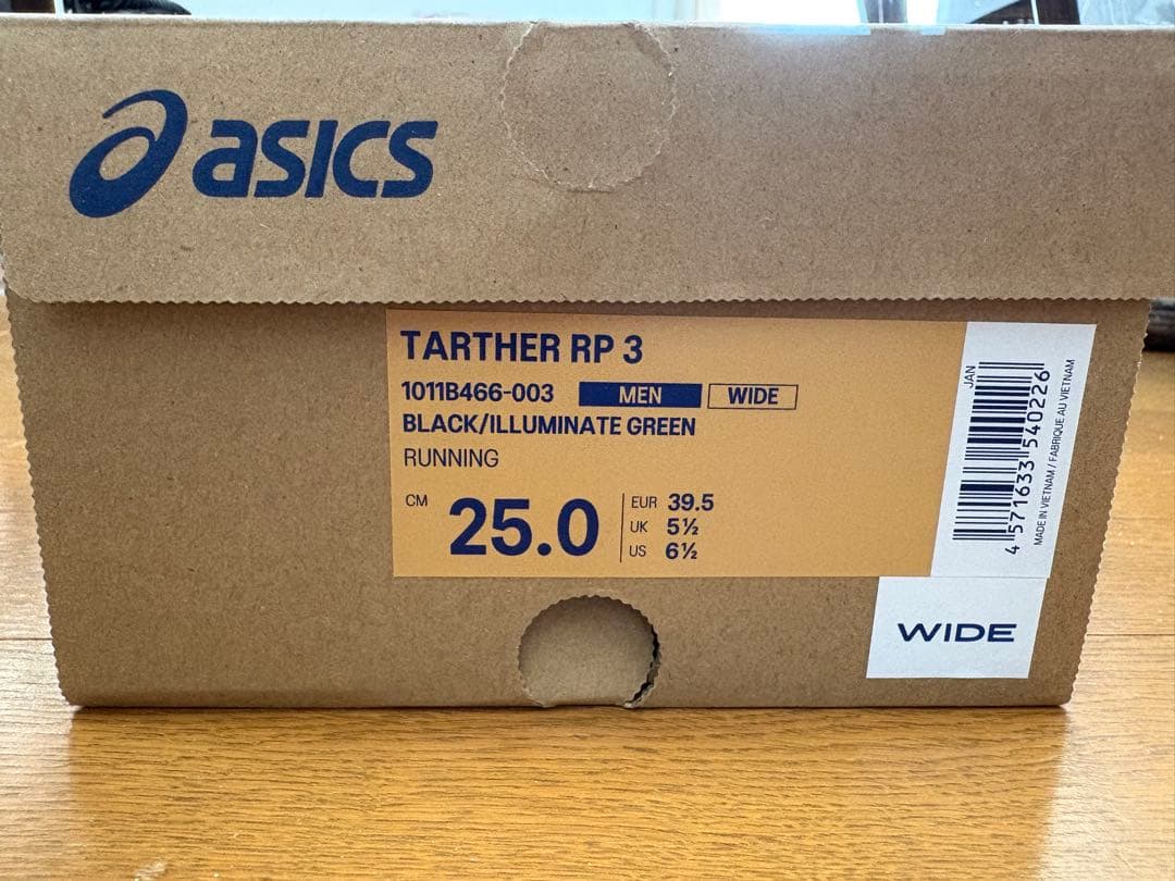 asics TARTHER RP3 25.0cm WIDE　アシックス　ターサー