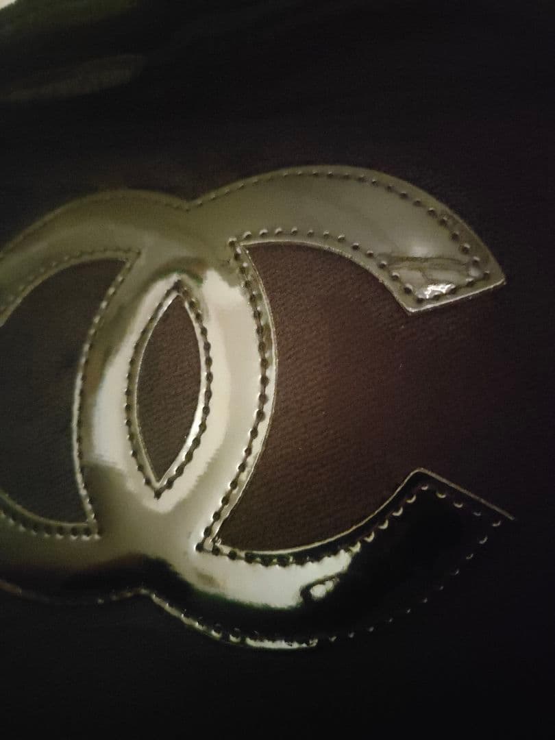 CHANEL ブラック パイル地 ノベルティ ショルダーバッグ【訳あり】