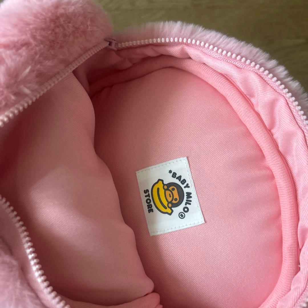 BABY MILO 猿のキャラクターリュック ピンク aape