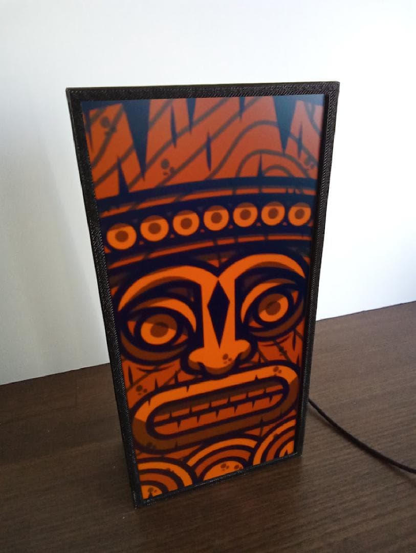 TIKI ティキ像 ハワイアン雑貨 ハワイ ランプ 置物 LEDライトBOX