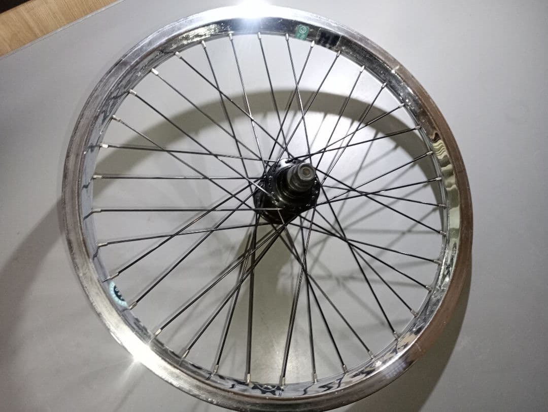 BMX リアホイール ODSYハブ×メッキリム 中古品 20インチ