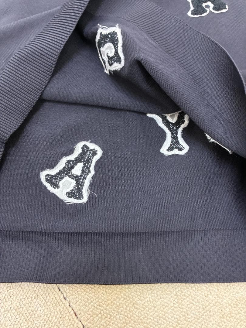 L03151）未使用　 PEARLY GATES　天竺×ワッペン ニットスカート