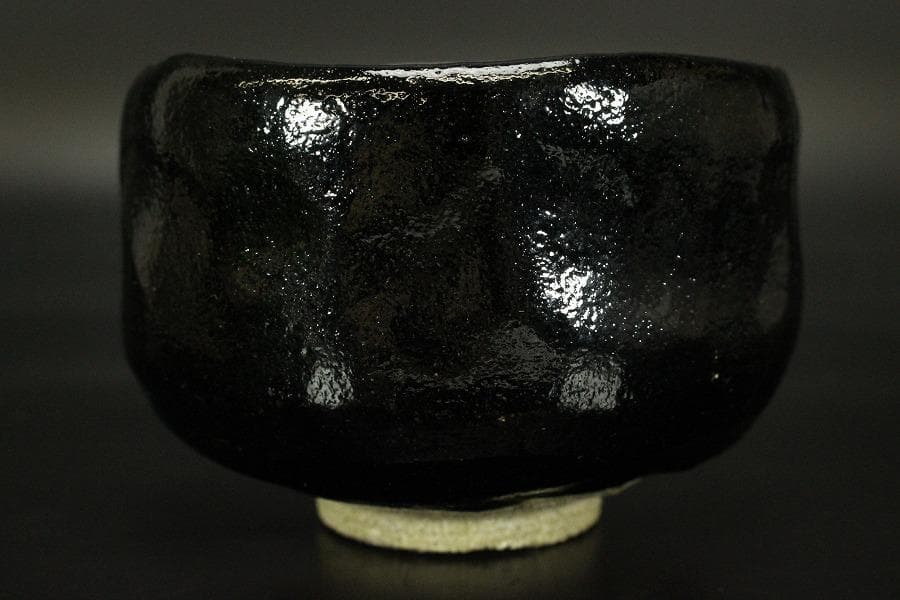茶道具 昭楽造 富士絵 黒茶碗 共箱 未使用(ZE949)