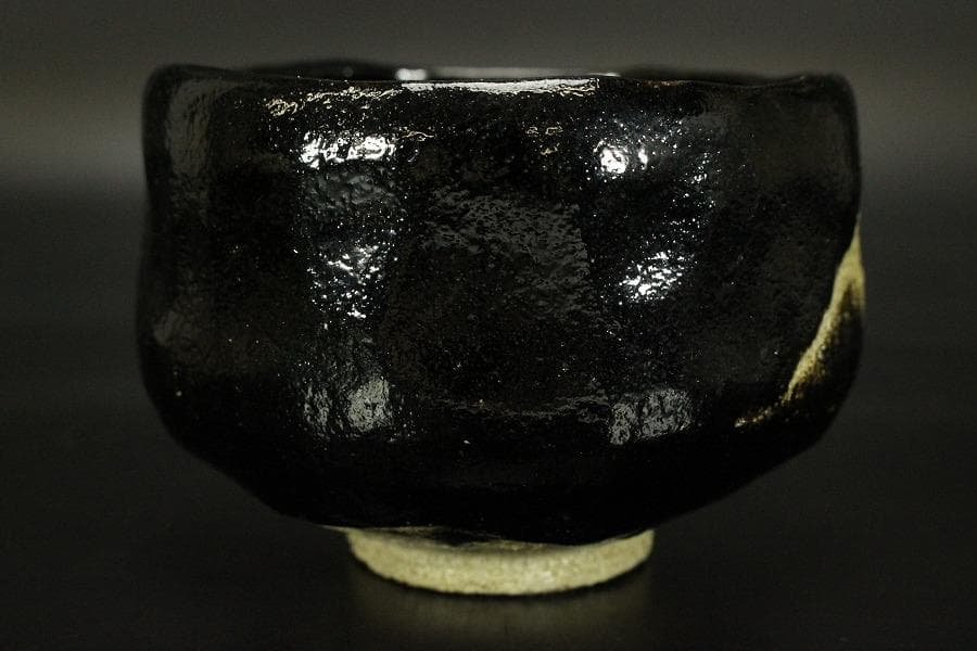 茶道具 昭楽造 富士絵 黒茶碗 共箱 未使用(ZE949)