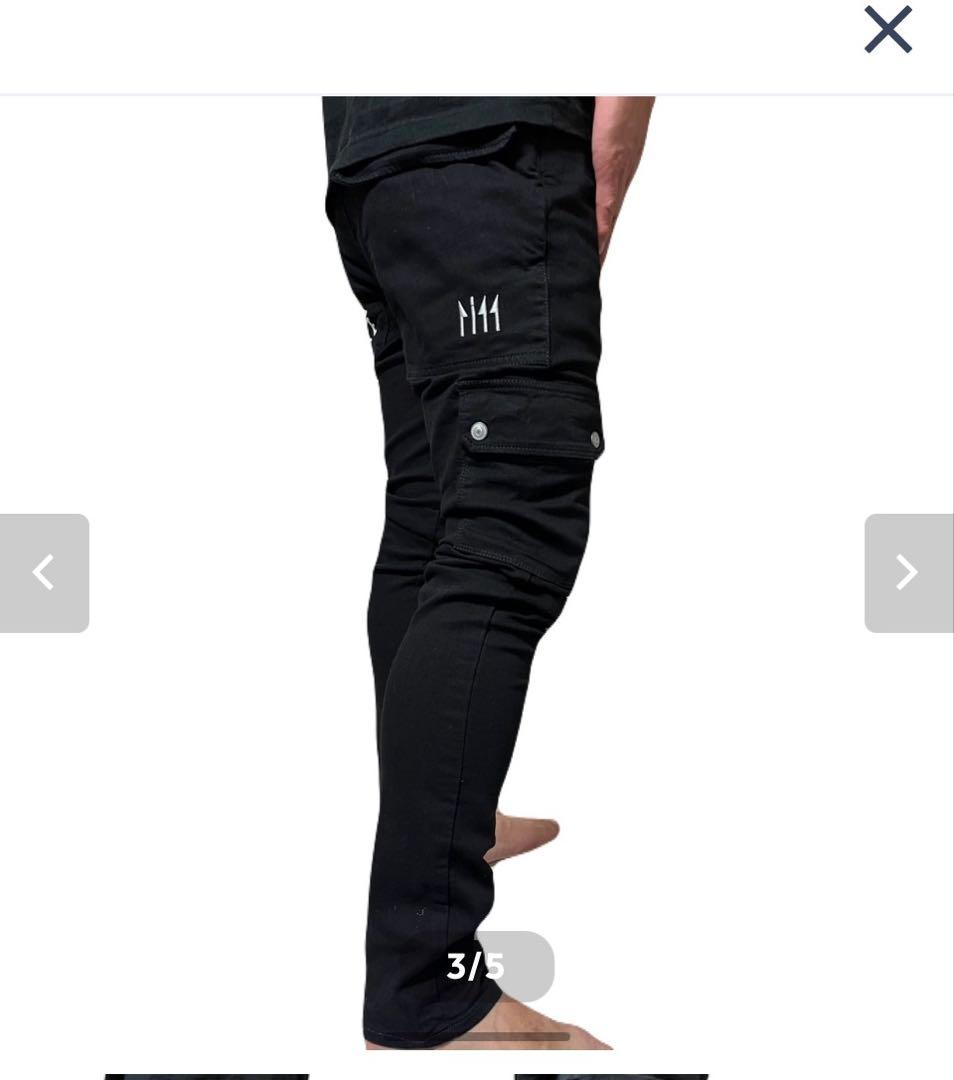 ザバックウォーター✖️JoestyleコラボBLACKカーゴパンツ 30インチ
