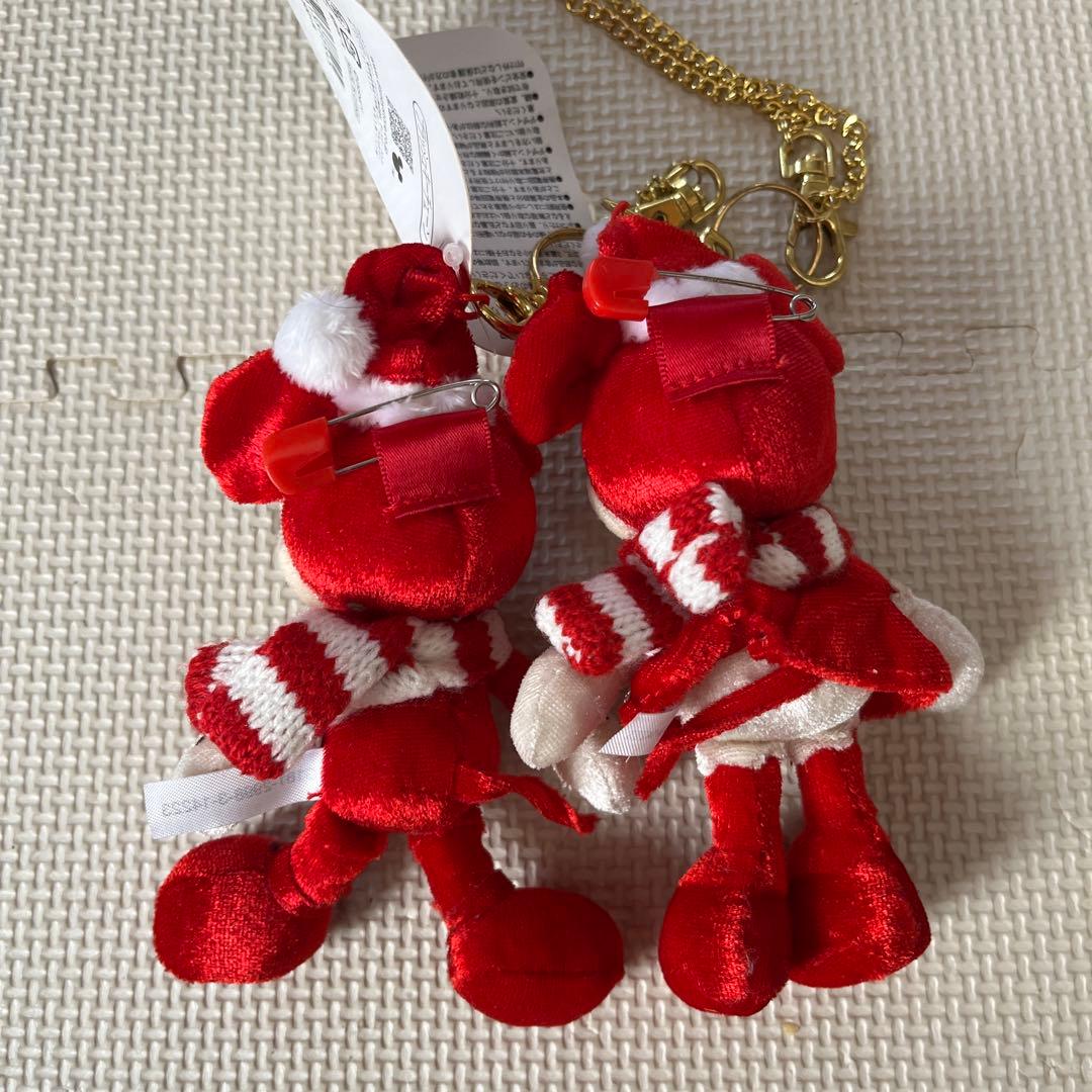 激レア ディズニー クリスマス ミッキー ミニー プラッシュキーチェーン