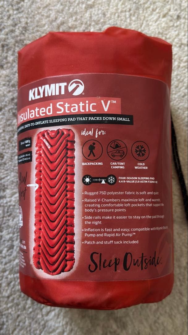 KLYMIT Insulated Static V スリーピングパッド