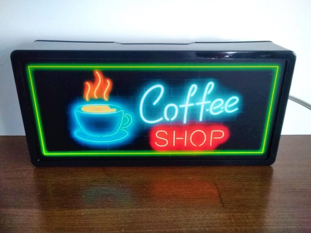 アメリカン コーヒーショップ 喫茶店 カフェ 看板 置物 雑貨 ライトBOX