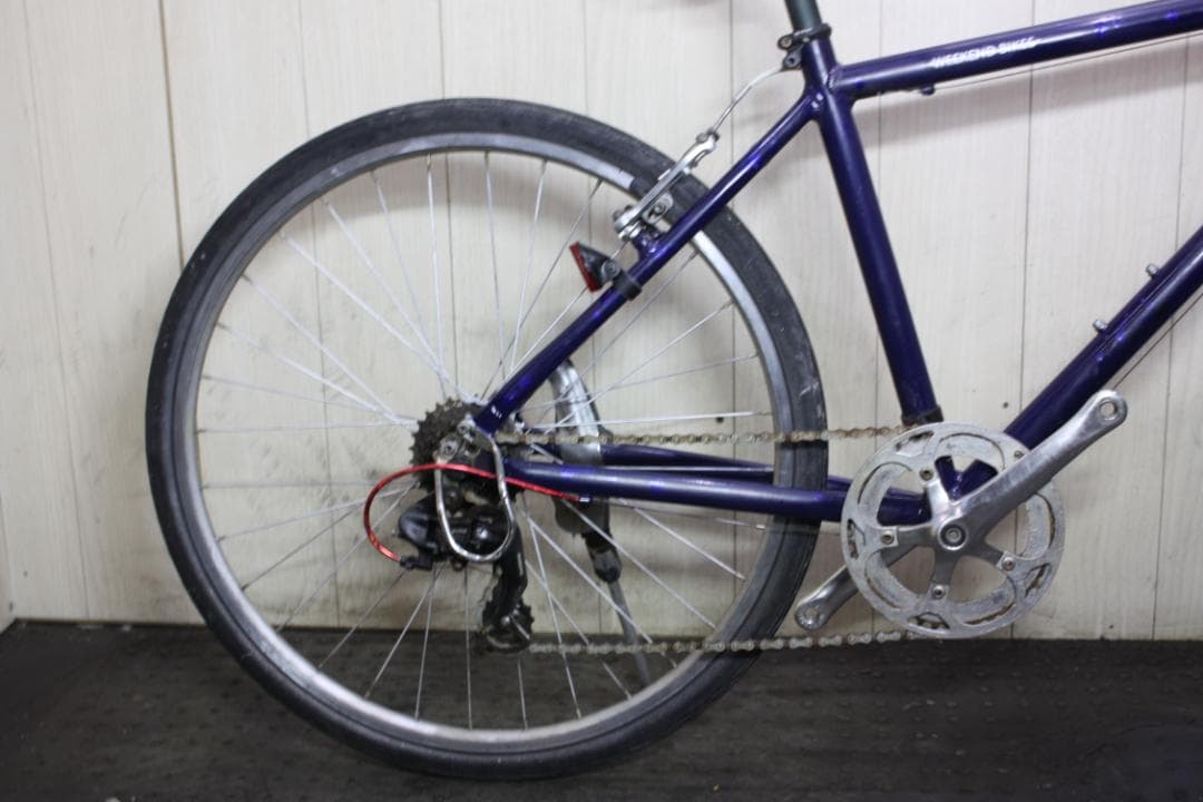 あさひ製WEEKEND アルミ 26型 シマノ7速 440mm BLUEクロス