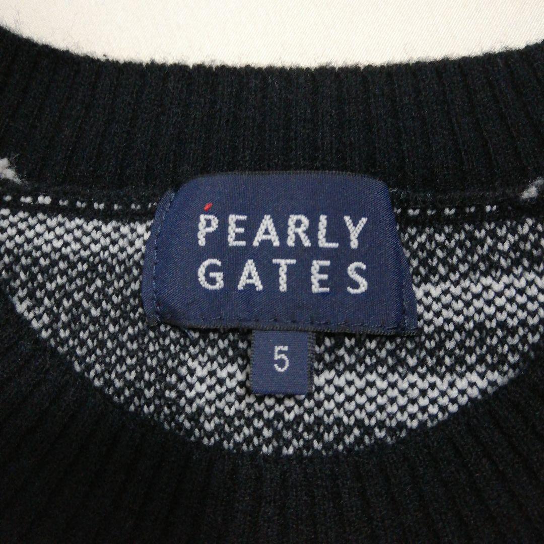 PEARLY GATES セーター ニット ブラック メンズ 5 パーリーゲイツ