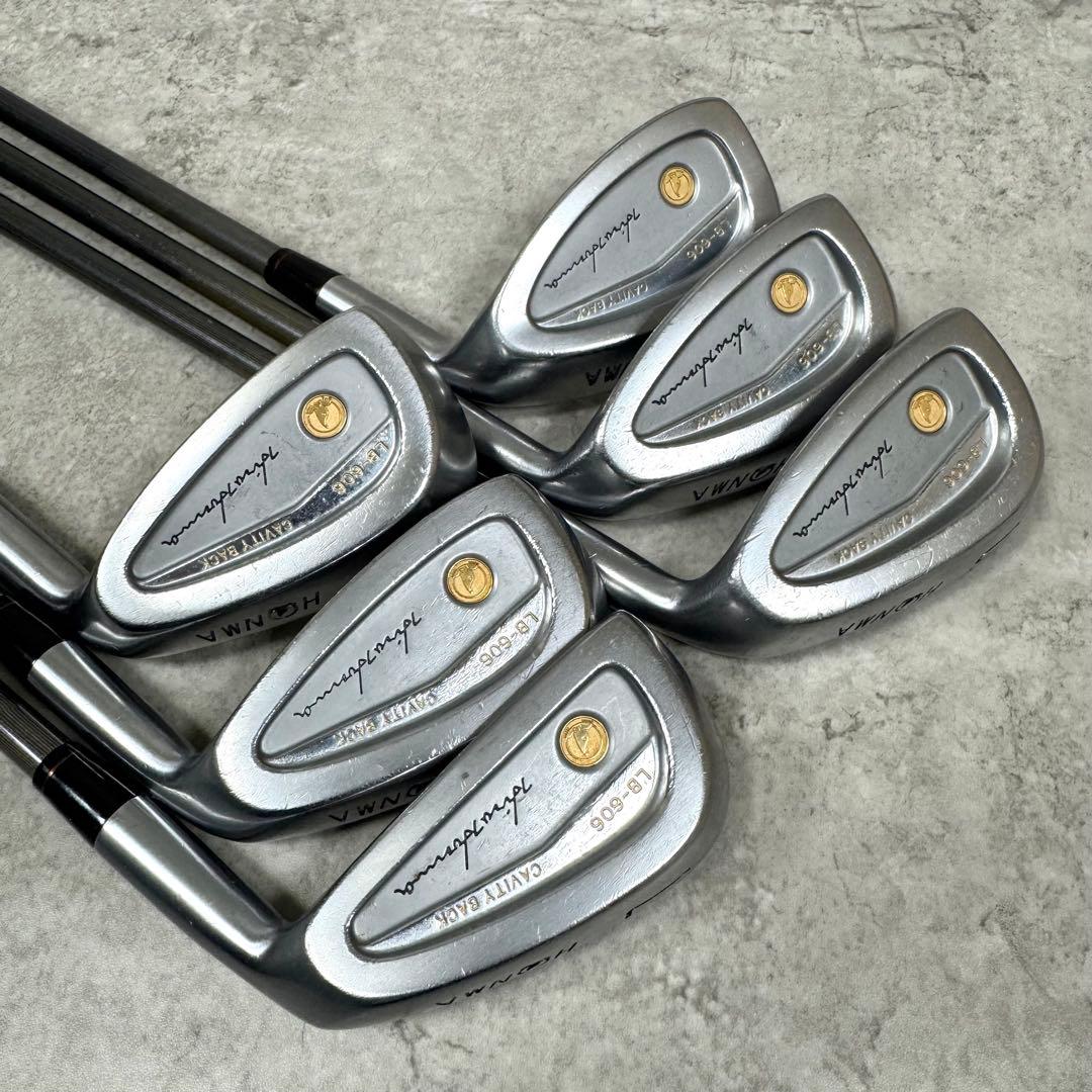 【K18】HONMA LB-606 アイアンセット 18金 メダル 本間 6本