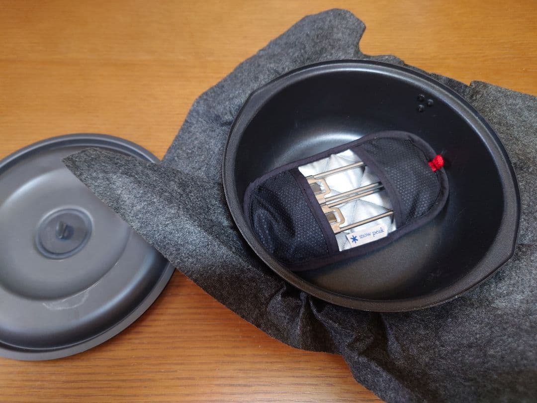 ★便利！　スノーピーク　ヤエンクッカー1500　 取手２ケ付　USED★
