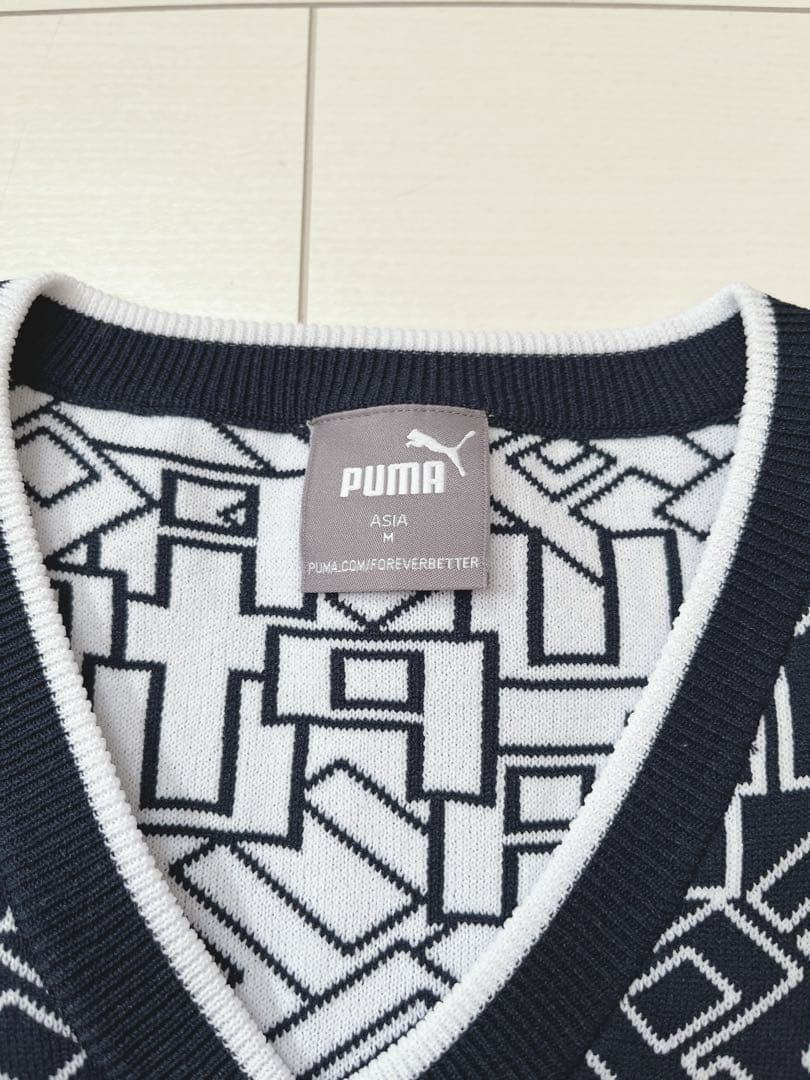 【値下げ】PUMA GOLF ロゴ グラフィック Vネック セーター