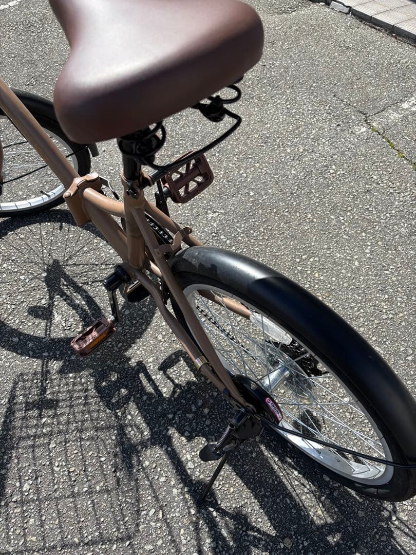 【引取り限定】ブラウン 折りたたみ自転車