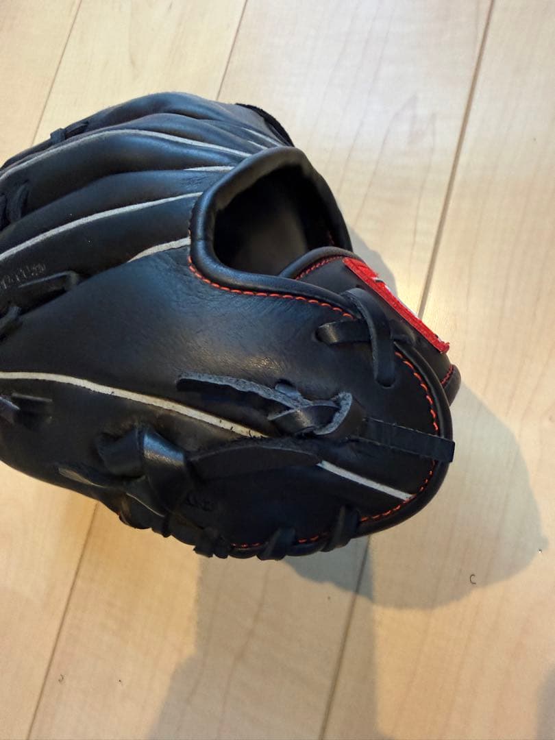 Rawlings グローブ⭐️美品⭐️ローリングス　軟式　黒 赤　野球　外野手用