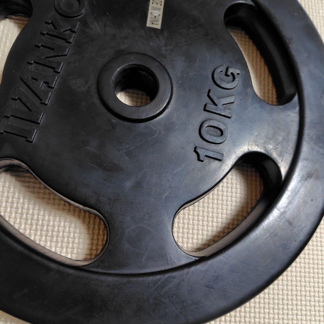 IVANKO ダンベルプレート 10kg 2枚セット ラバープレート 28mm