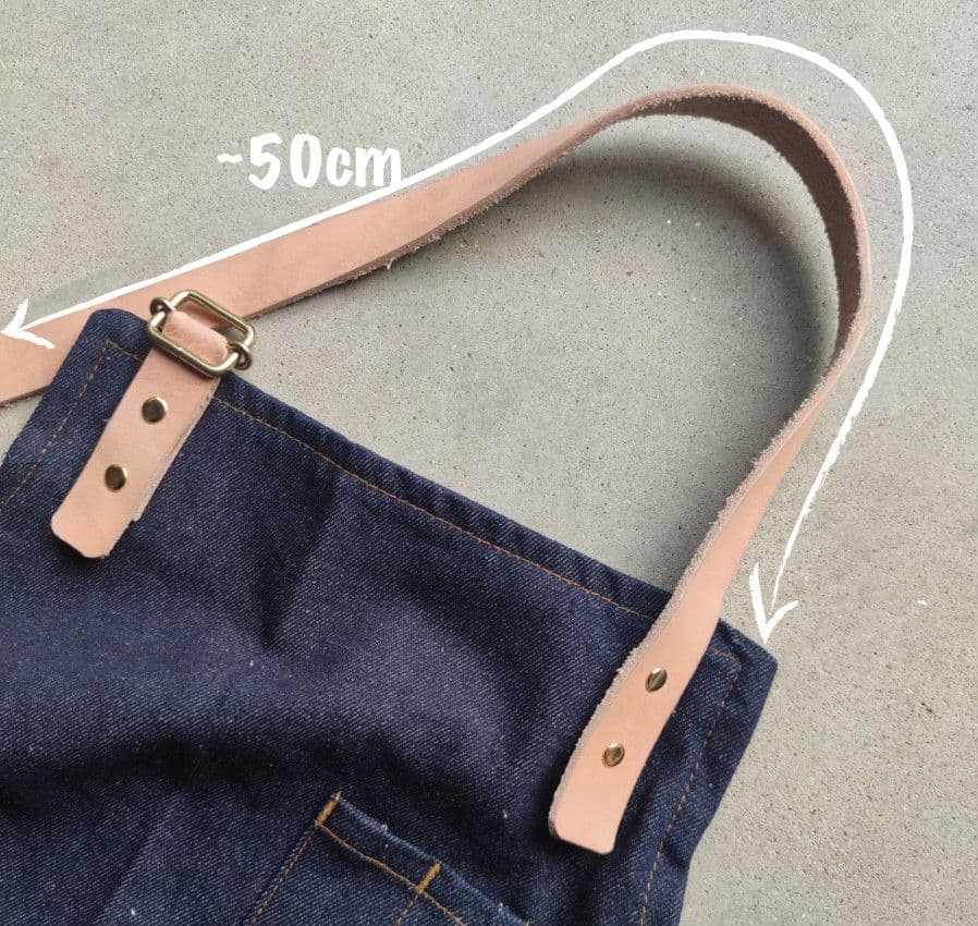 本革レザーとデニムのこだわりワークエプロン 栃木レザーとデニムで経年変化を楽しむ