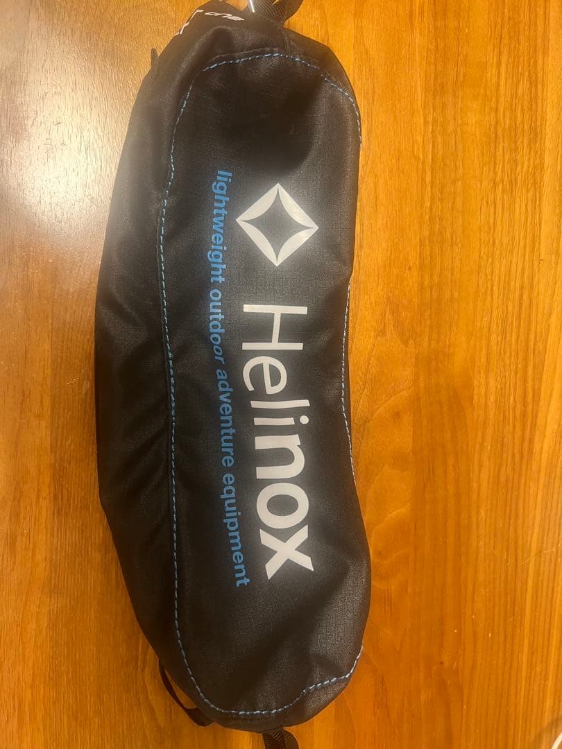 Helinox アウトドアチェア 黒/青 収納バッグ付き