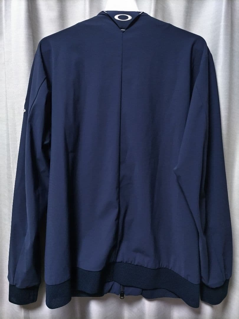 美品　オークリー ジップアップジャケット　ノーカラー　冷感　ネイビー