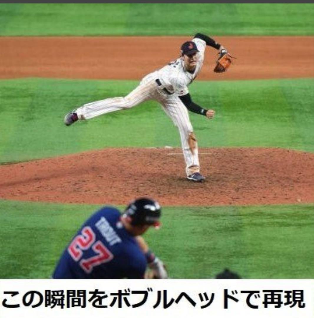 【新品】大谷翔平 2023WBC決勝 トラウト三振の瞬間ボブルヘッド123個限定