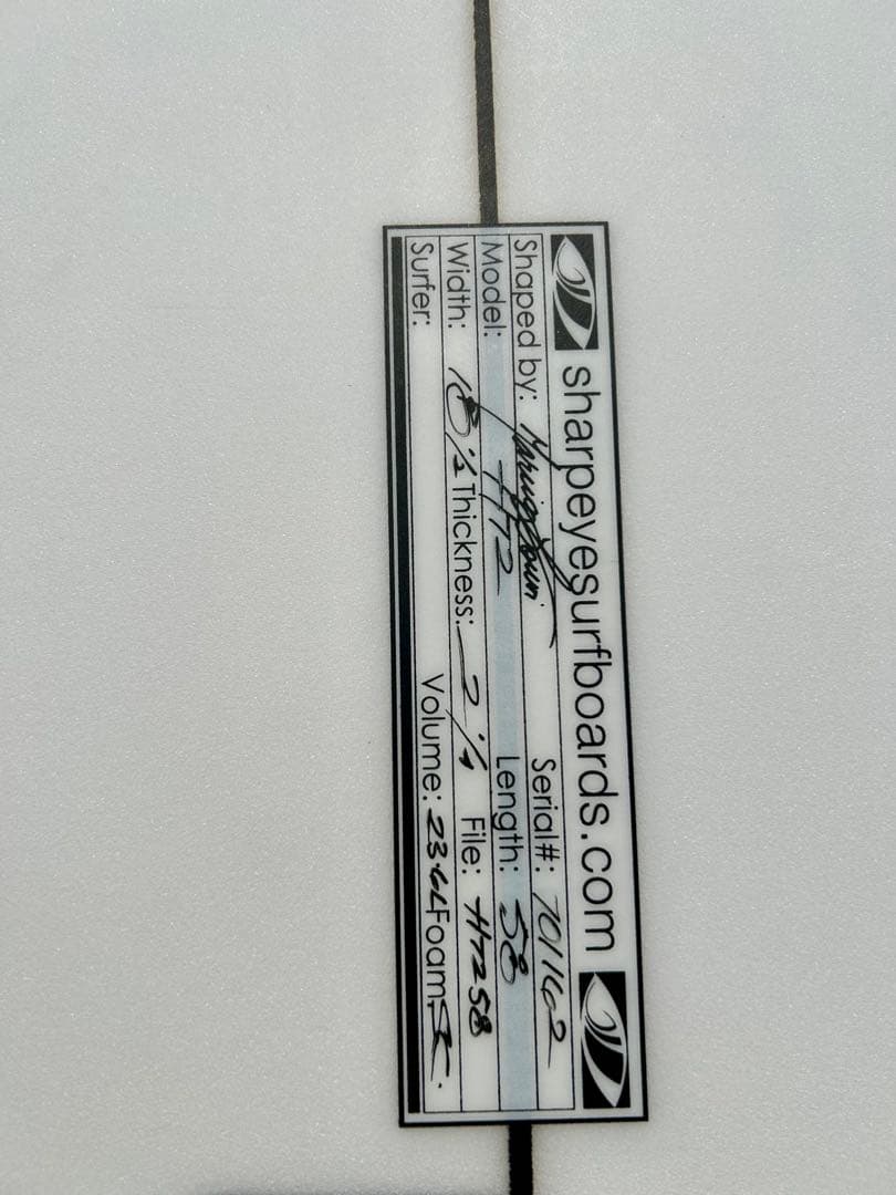 【美品】Sharp Eye HT2 5’8 23.6L FCS2