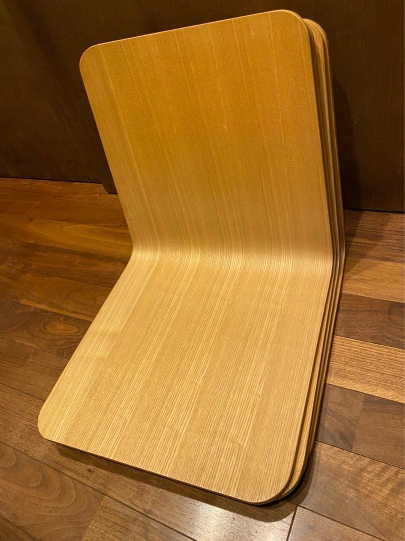 無印良品　座椅子　タモ材　プライウッド　4脚