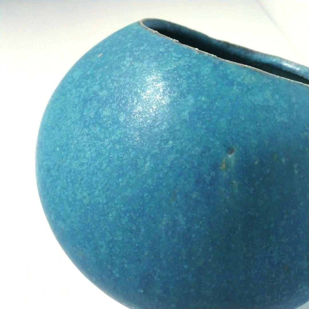 高足花器 高台 コンポート花器 水盤 花器 生け花 自由花 ターコイズブルー 青