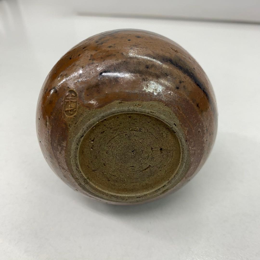♦︎ T146 陶器 京焼 白井半七 徳利 一輪挿し 陶印 高さ 8.5cm 酒器