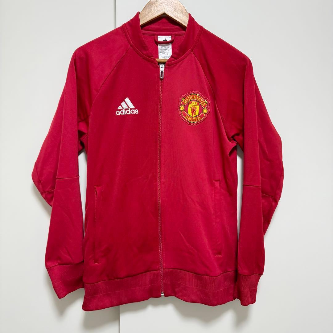 美品 adidas マンチェスターユナイテッド 選手着用 アンセムジャケット M