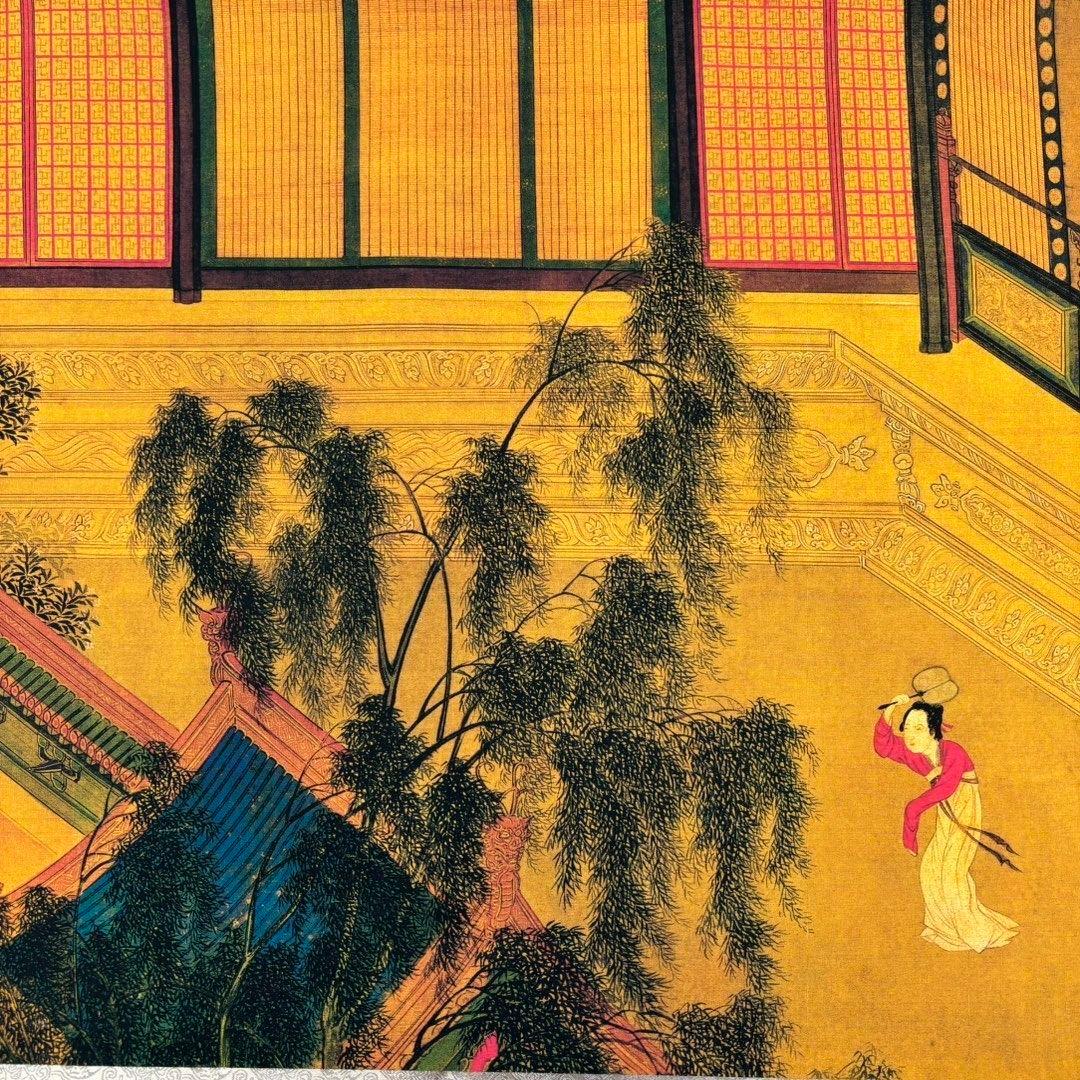 漢宮春曉図 掛軸 長巻 68×355cm
