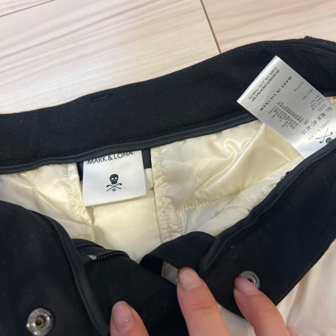 お値下げMARK & LONA ゴルフスカート ホワイト/ブラック　38 美品