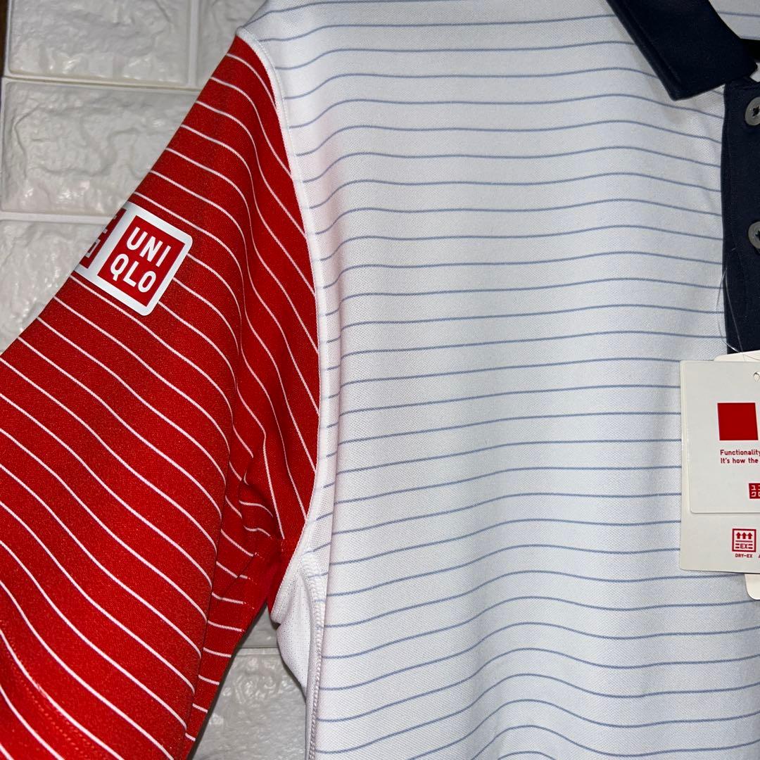 新品タグ付き。ユニクロ×錦織圭　NKドライEXポロシャツ(半袖) Lサイズ