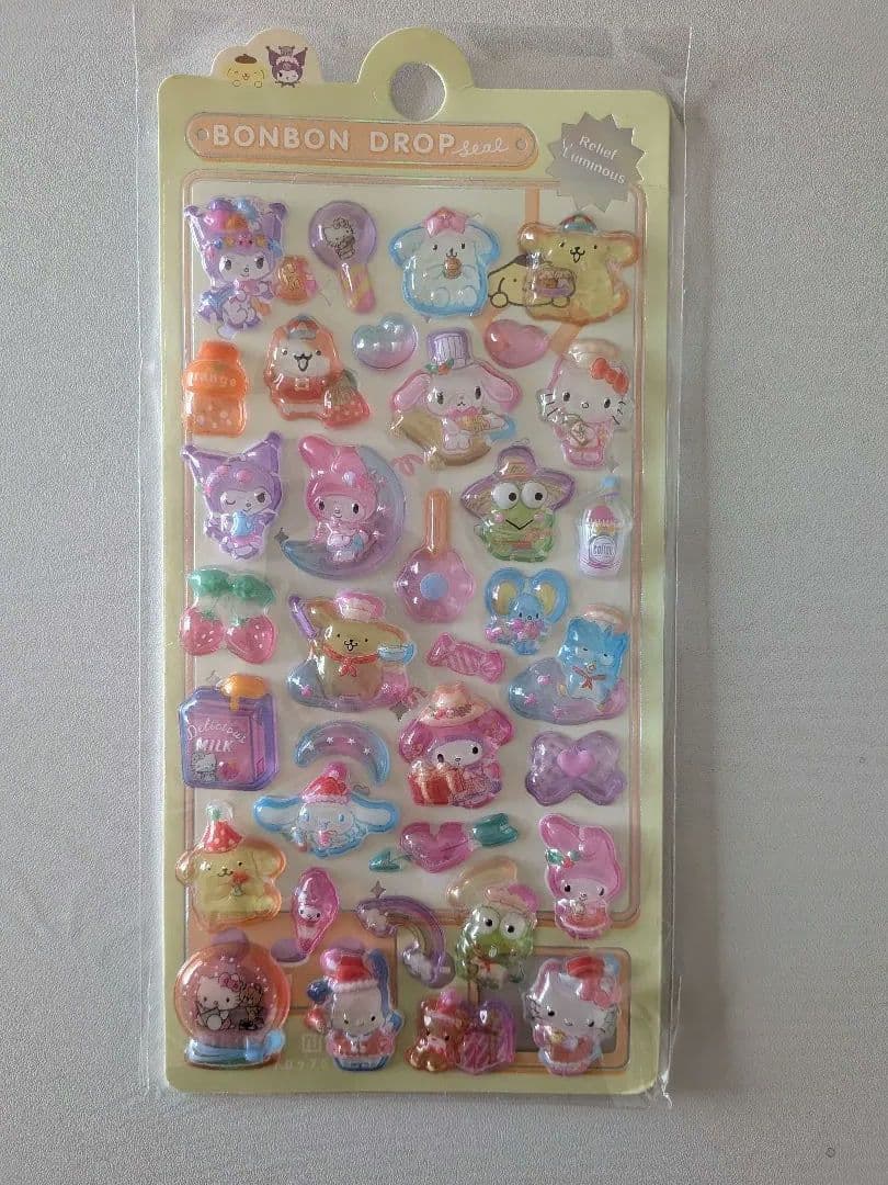 サンリオ　ボンボンドロップシール　8枚セット