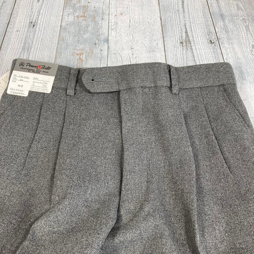 パワービルドパンツ メンズM ウエスト82 グレー ウール混 新品 タグ付き