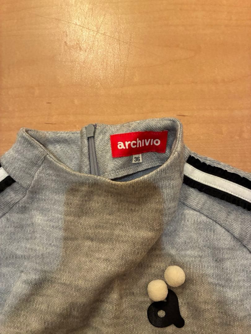 archivio 長袖ハイネックスカート付きドレス
