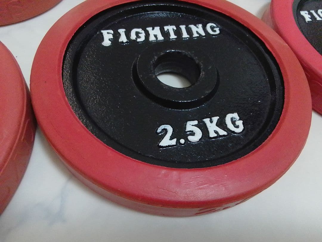 た*読様 ファイティングロード ダンベル ラバー付 合計約20kg 28mm径