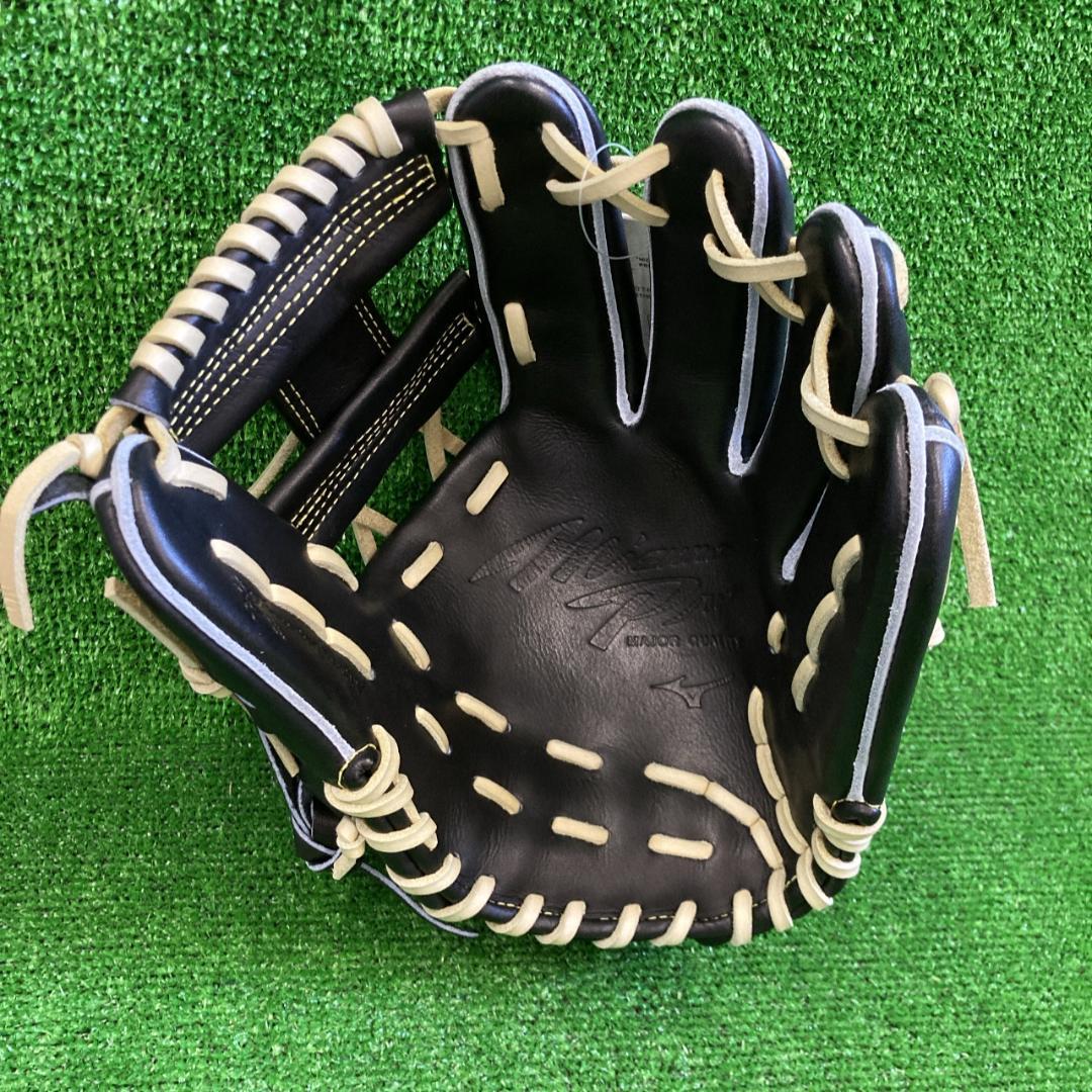 限定品 ミズノプロ 硬式用グラブ 黒×ブロンド 内野手用 33113 サイズ9