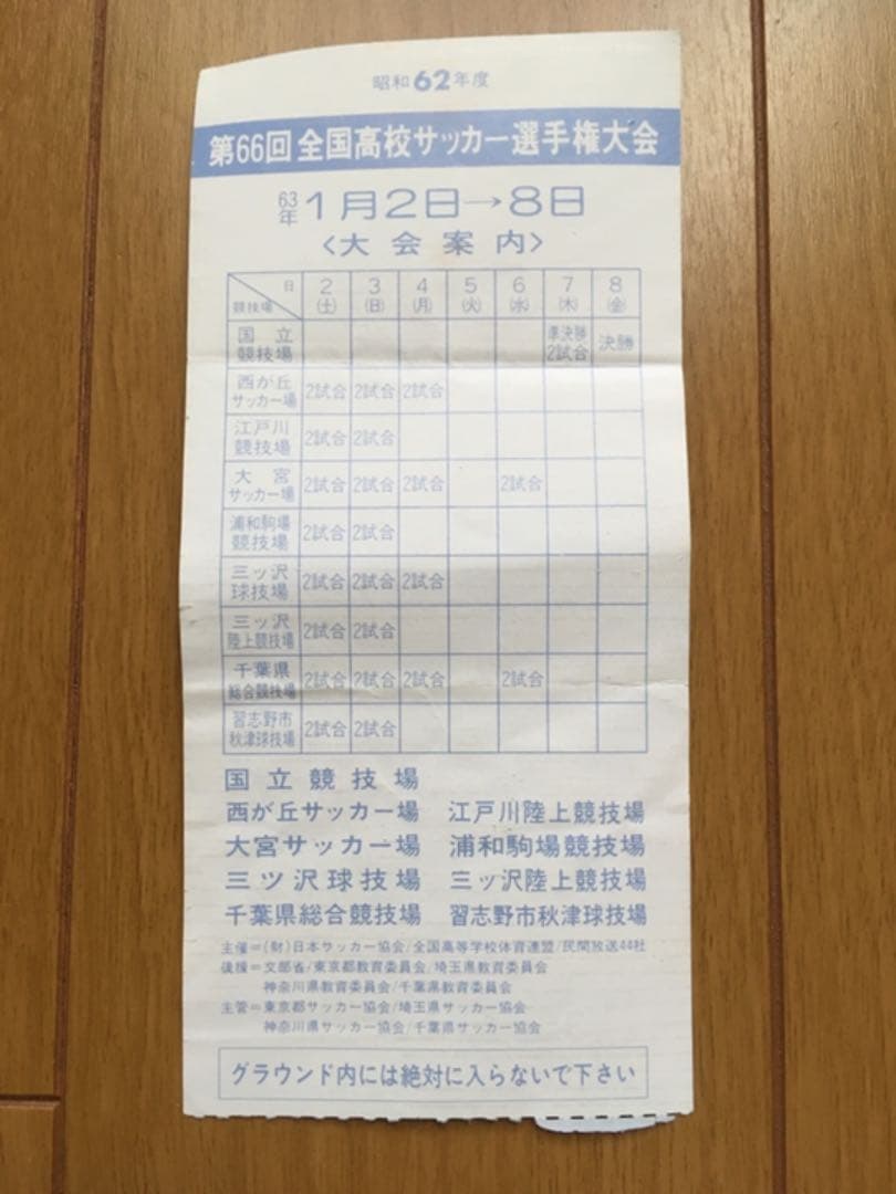 第66回全国高校サッカー選手権 チケット