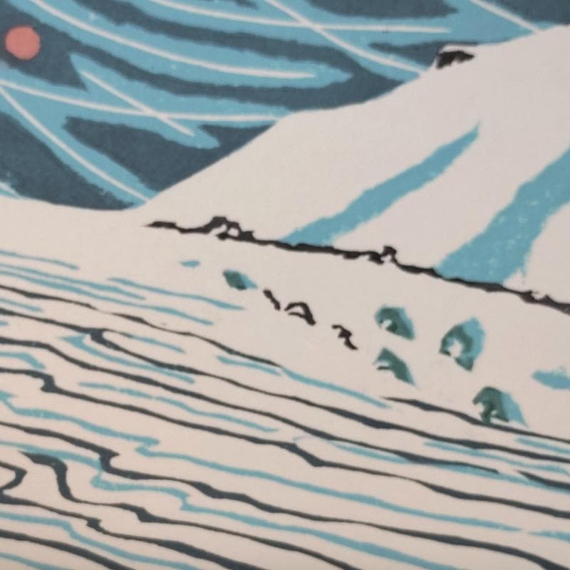 ☆岩崎弘道☆「雪中行（Ⅰ）」木版画　E.D20/100　新品額！