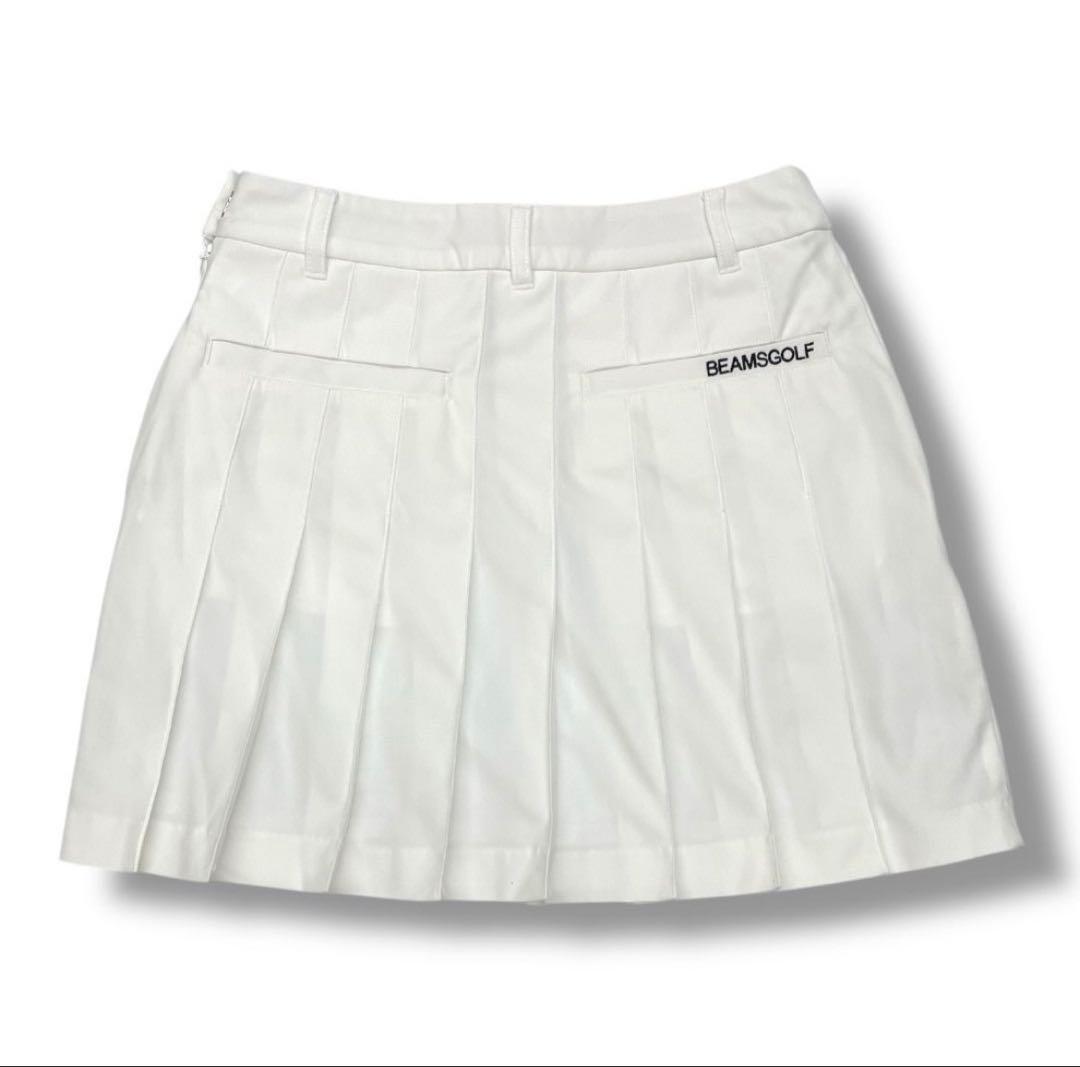 【美品】BEAMSGOLF ビームスゴルフ ホワイト プリーツスカート