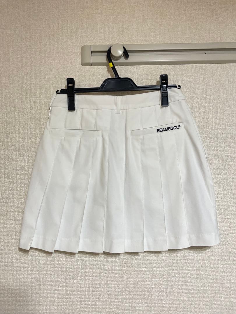 【美品】BEAMSGOLF ビームスゴルフ ホワイト プリーツスカート