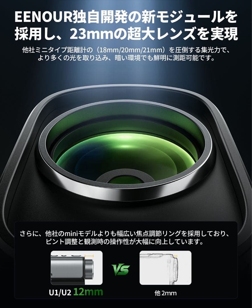 ス*7様 新品U2 かゴルフ用距離計 大人気　ブラック