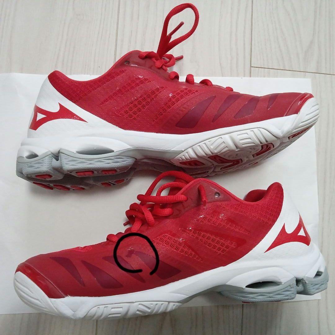 Mizuno ミズノ　バレーボールシューズ レッド/ホワイト　25.5cm