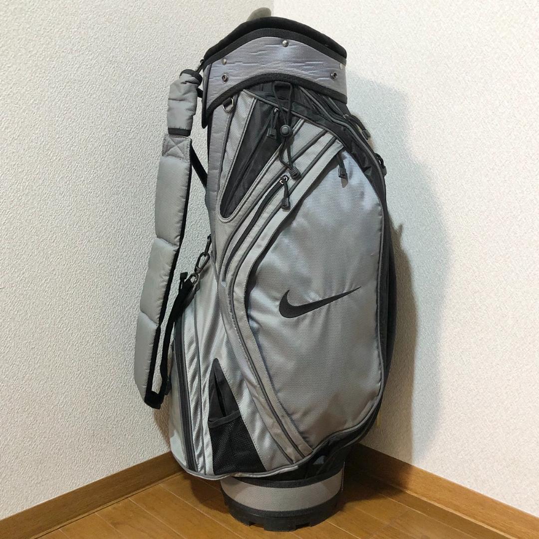 【希少】 NIKE ナイキ ゴルフ キャディバッグ カート型 6分割 グレー
