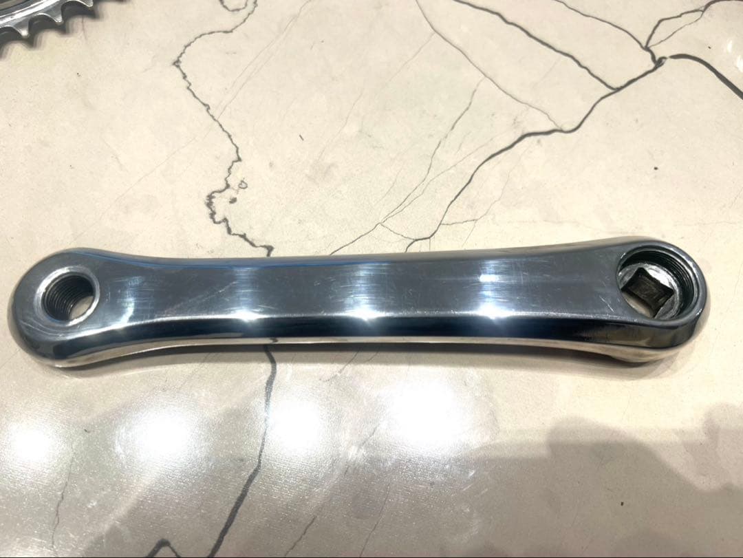 SUGINO SG75 165mm ポリッシュDURA-ACEチェーンリング付
