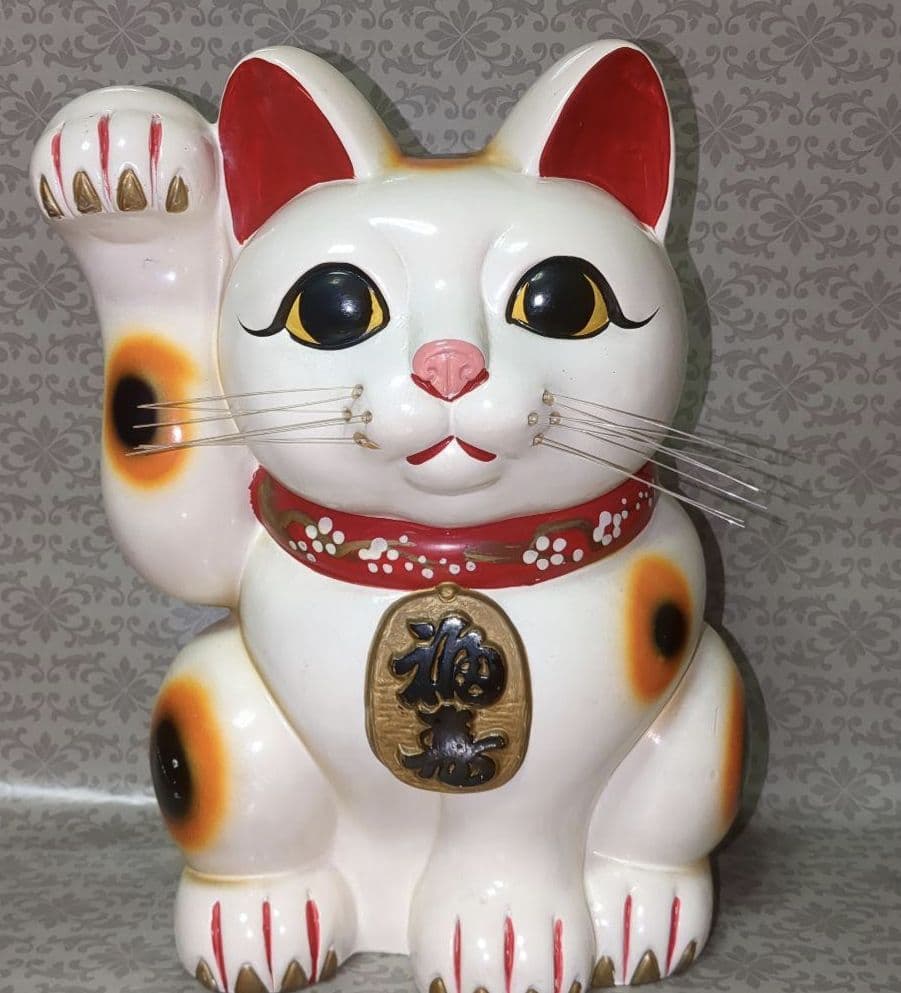招き猫貯金箱　福寿　レトロ貯金箱　招き猫グッズ　縁起物　お金招き　福猫　置物