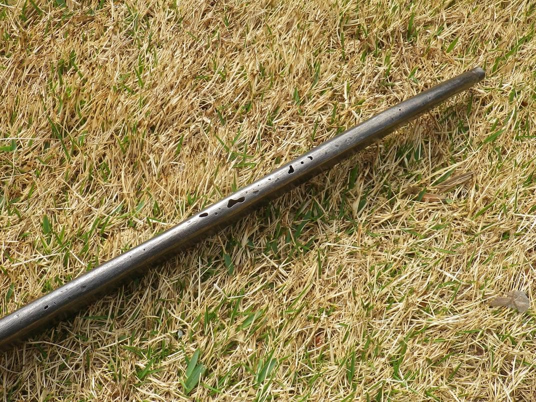 三十年式銃剣の鞘　複製品　レプリカ　スチール製　黒染済