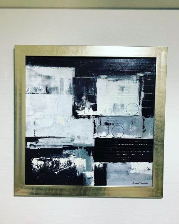 絵画 デビッド セダリア ブラックホワイトの象形