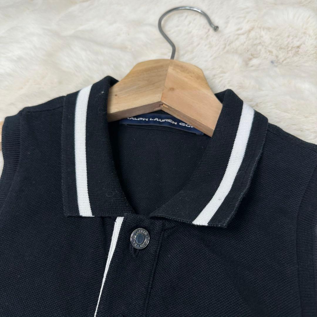 ✨美品✨ラルフローレンゴルフ ノースリーブポロワンピース 黒S スポーティー